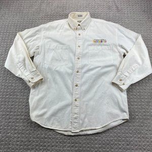 Vintage Kitchener-Waterloo OKTOBERFEST Shirt Men Medium M White Button Down 80s